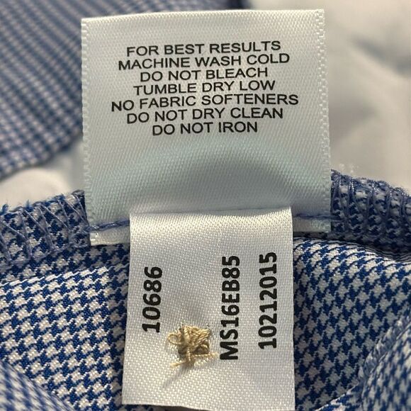 Peter Miller Blue White Micro Houndstooth Print Business Casual Golf Short - Picture 12 of 13